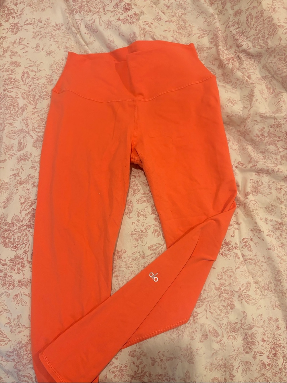 ALO Yoga Girls' Bright Orange Performance Leggings
